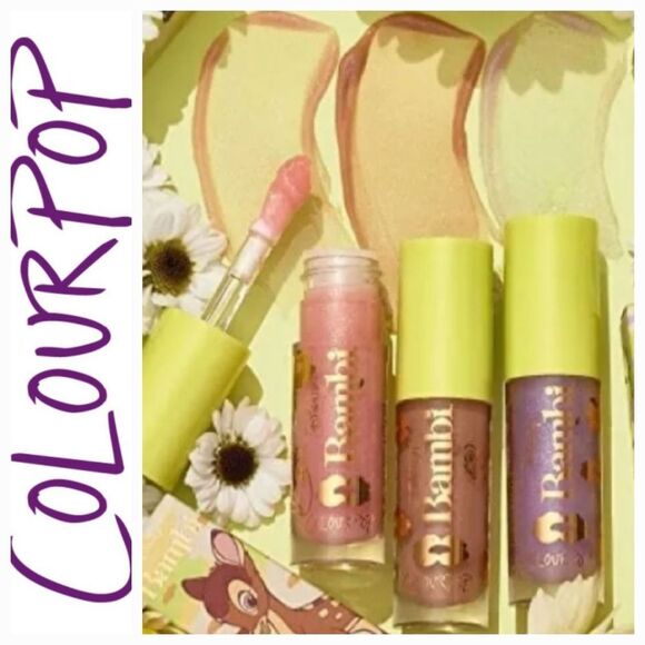ColourPop X Disney Bambi Twitterpated Lux Gloss Trio - Picture 1 of 9